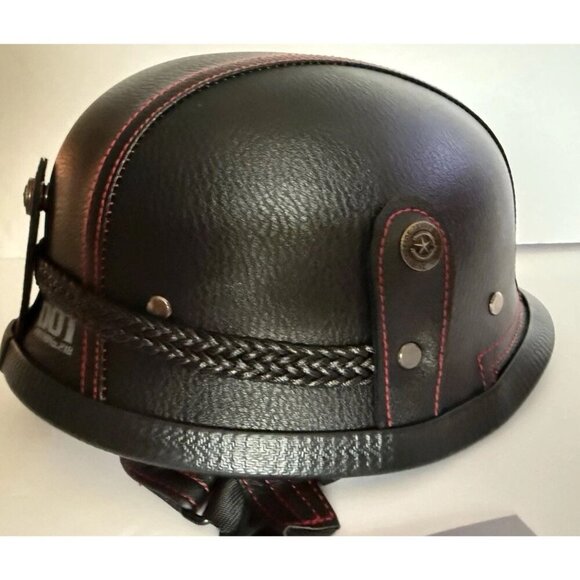 BUNDLE Yesmotor Helmet Large 1/2 Face Quick Release DOT approved Goggles Gloves - Picture 3 of 11